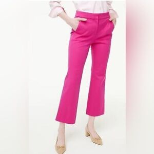 Casual Pink Cropped Flare Bottoms